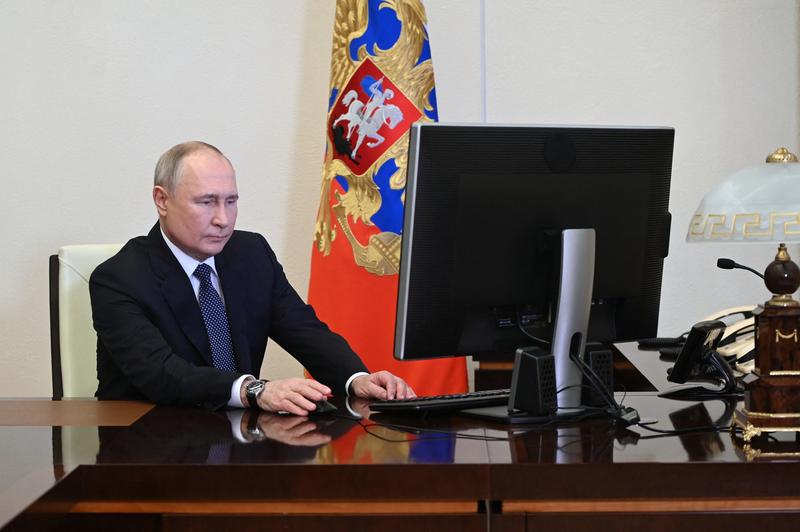 Putin a votat online la algerile prezidentiale 2024, Foto: Pavel Byrkin / AFP / Profimedia