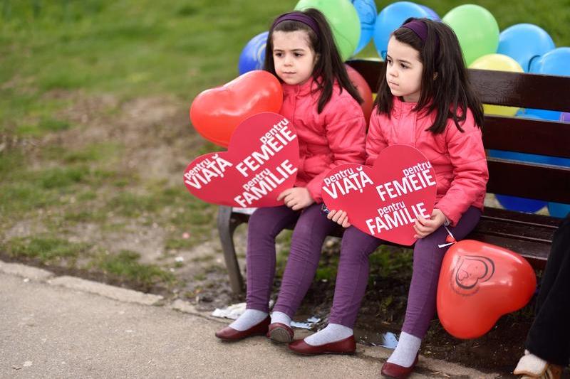 Marș „Pentru viață, pentru femeie, pentru familie” în București, Foto: Inquam Photos / Stefan Sandu