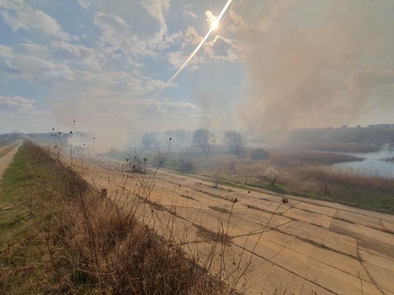 Incendiu Delta Văcărești 20 martie 2024, Foto: ISU Bucuresti-Ilfov