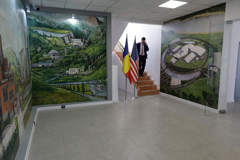Prezentarea primei centrale din România care va produce energie cu tehnologia reactoarelor modulare mici, în Doicești, Foto: Inquam Photos / George Călin