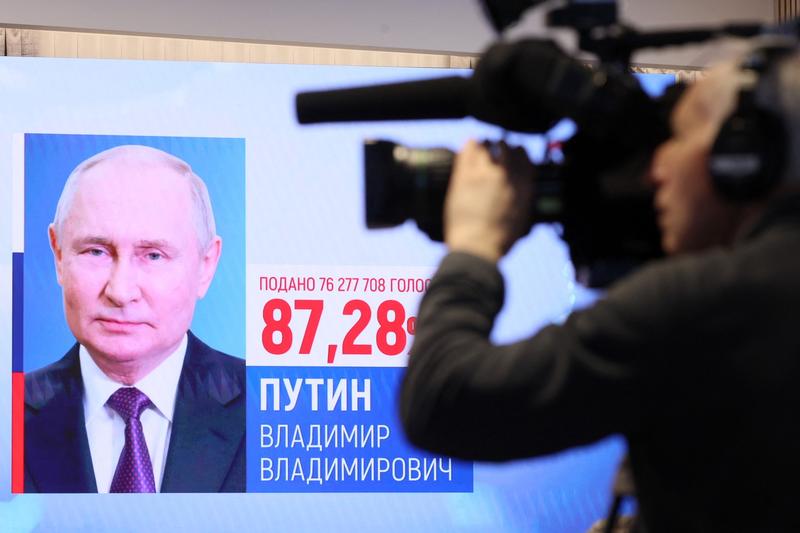 Putin a câștigat alegerile cu un scor fără precedent, Foto: STRINGER / AFP / Profimedia