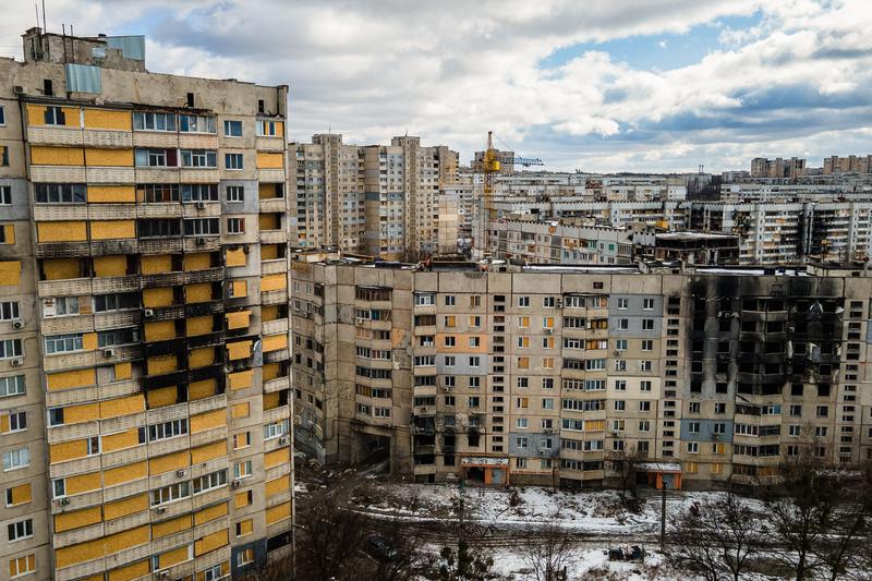 Clădiri din Harkov distruse de bombardamente rusești, Foto: Ihor TKACHOV / AFP / Profimedia