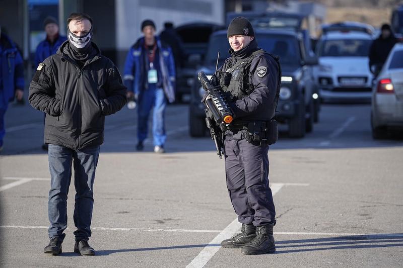 Forțe de ordine din Moscova după atacul terorist de la Crocus City Hall, Foto: Alexander Zemlianichenko / AFP / Profimedia