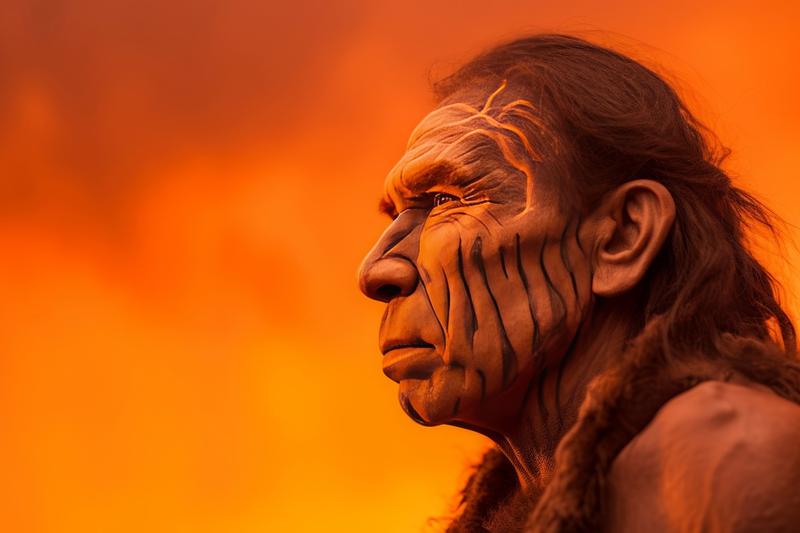 Portret neanderthalian generat de AI, Foto: Ivan Ryabokon / Panthermedia / Profimedia