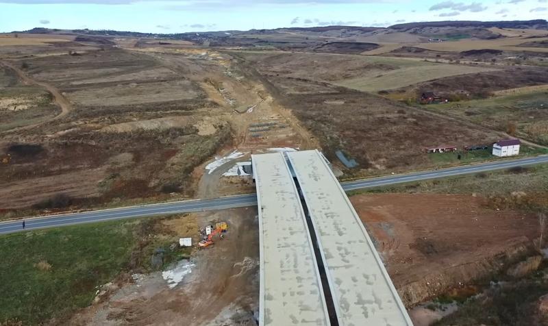 Autostrada Transilvania la Topa Mica, zona unde va fi deviat traseul A3, Foto: Captura YouTube