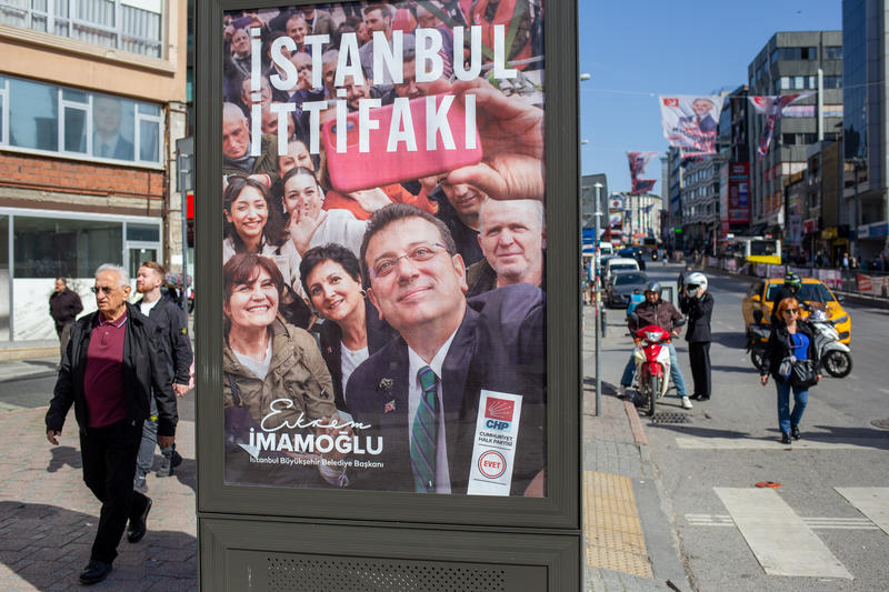 Afiș electoral cu Ekrem Imamoglu în Instanbul, Foto: Tolga Ildun / Zuma Press / Profimedia Images