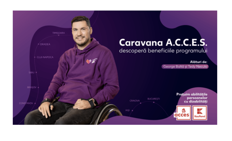 Caravana A.C.C.E.S promovează incluziunea și oportunitățile de muncă pentru persoanele cu dizabilități în toată țara, Foto: Kaufland