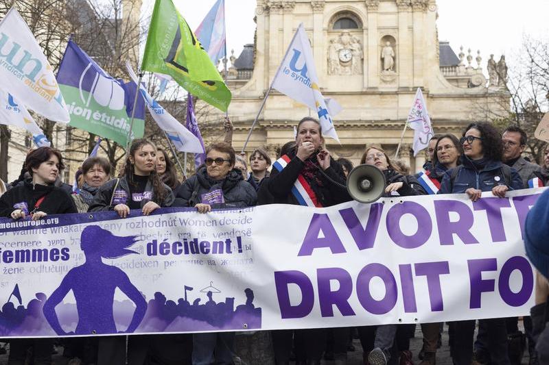 Manifestație pro-avort în Franța, Foto: Elias Neil Benleulmi / Sipa Press / Profimedia