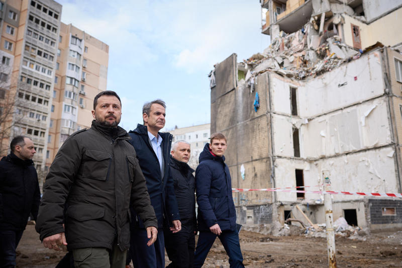 Volodimir Zelenski si Kyriakos Mitsotakis in Odesa, Foto: Handout / AFP / Profimedia