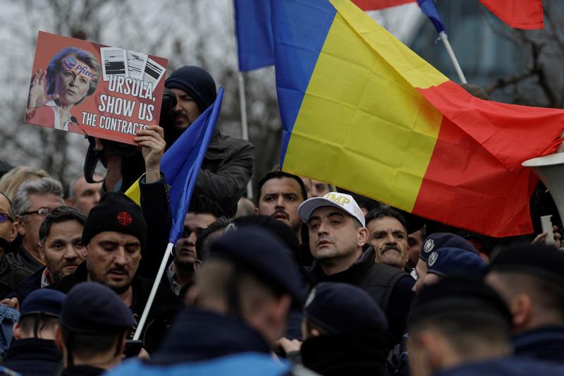 George Simion conduce protestul AUR, Foto: INQUAM Photos / Octav Ganea