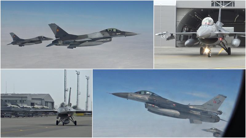 Avioane F-16 ale Romaniei si Turciei la baza de la Fetesti, Foto: Hotnews