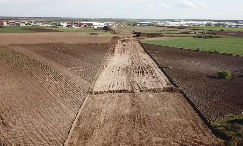 A0 Nord, aproape de nodul rutier cu DN2, Foto: Captura YouTube / Construim Romania