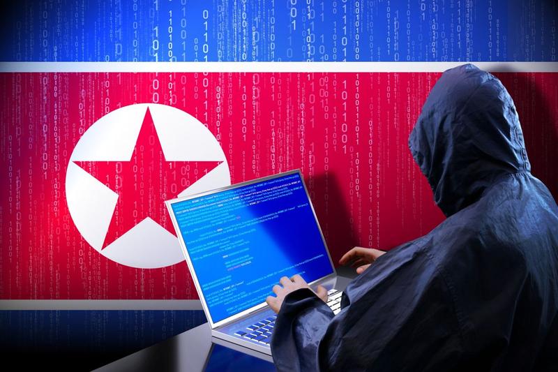 Un hacker si drapelul statului Coreea de Nord - ilustratie, Foto: PX_Media, Dreamstime.com