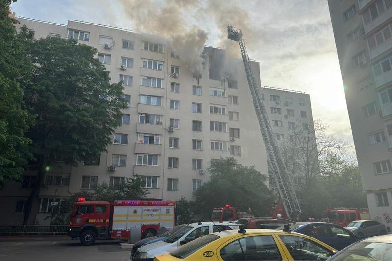 Incendiu în Sectorul 3 din București, Foto: ISU Bucuresti-Ilfov