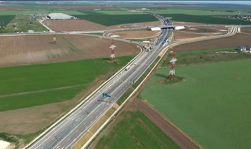 Autostrada A0 Sud - nodul rutier cu DN4, Foto: Captura video