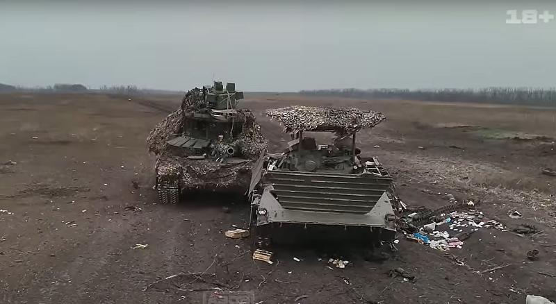 Tanc rusescul rusesc recuperat de militarii ucraineni , Foto: АЗОВ / Youtube