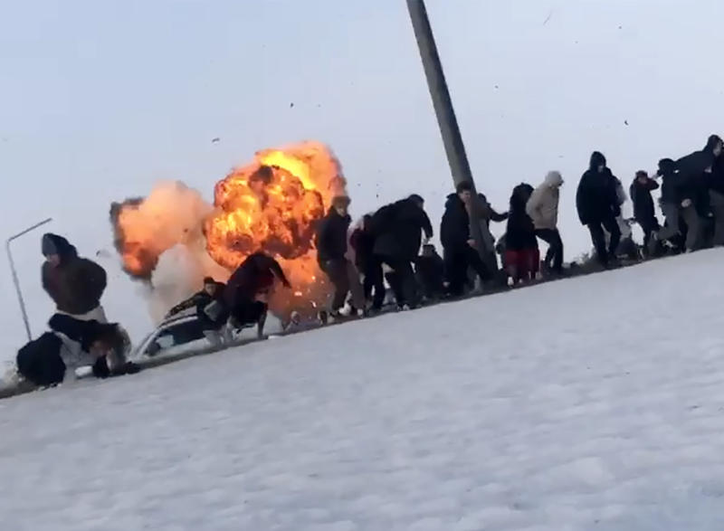 Atac ucrainean cu dronă în Tatarstan, Foto: east2west news / WillWest News / Profimedia