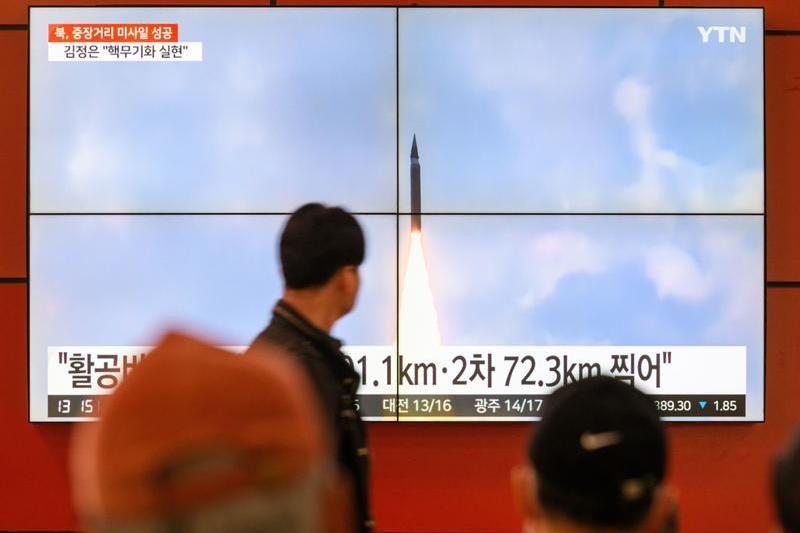 Rachetă testată de Coreea de Nord pe 3 aprilie, Foto: Kim Jae-Hwan / Zuma Press / Profimedia