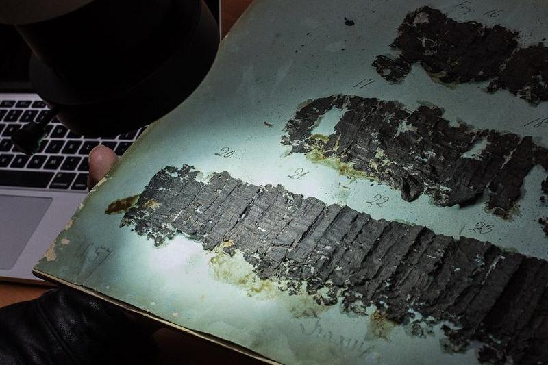 Fragmente de papirus descoperite la Herculaneum, Foto: Salvatore Laporta / Associated Press / Profimedia Images