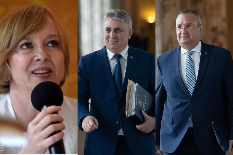 Emilia Șercan, Lucian Bode și Nicolae Ciucă, Foto: Colaj / Sursa foto: Agerpres, Guvernul României