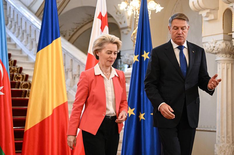 Ursula von der Leyen și Klaus Iohannis , Foto: Daniel MIHAILESCU / AFP / Profimedia