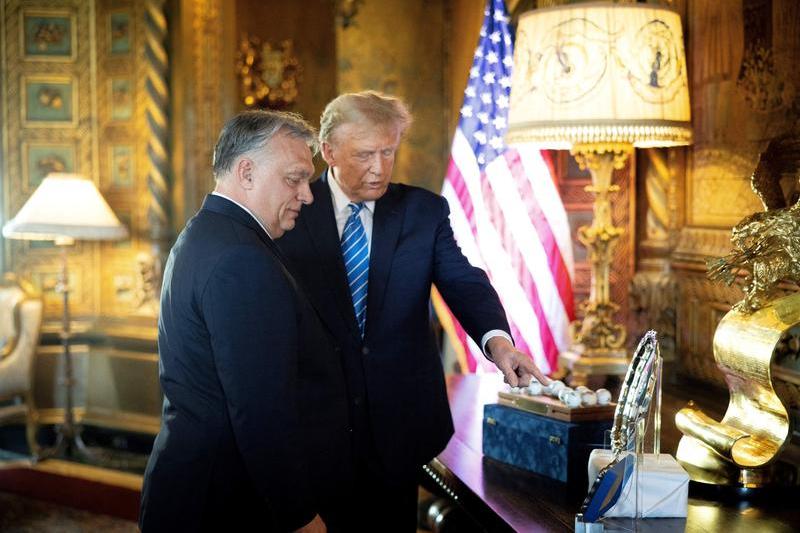 Viktor Orban, într-o întâlnire din martie cu Donald Trump, Foto: ZOLTAN FISCHER / AFP / Profimedia