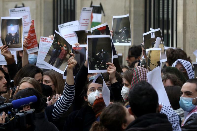 Protest la Sciences Po din Paris, Foto: Stephane Lemouton / Bestimage / Profimedia