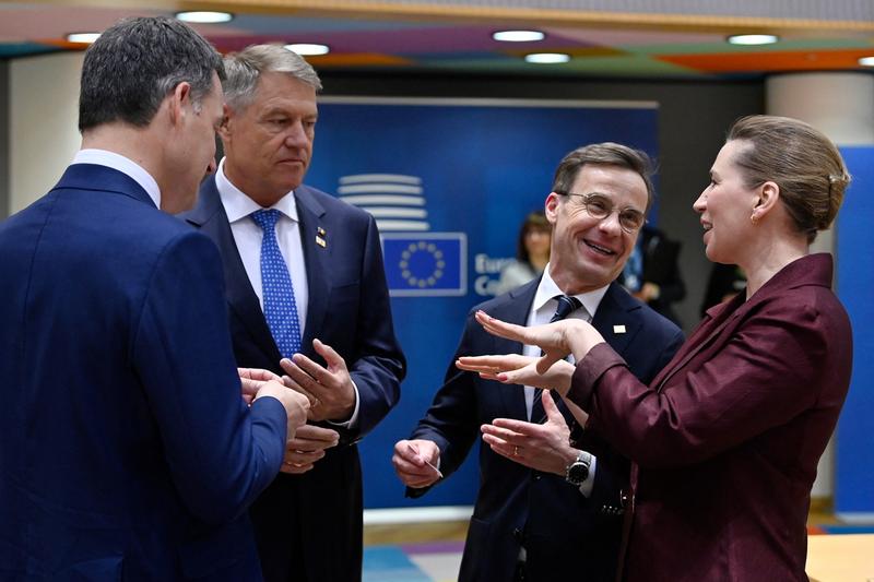 Alexander de Croo, Klaus Iohannis, Ulf Kristersson si Mette Frederiksen, Foto: JOHN THYS / AFP / Profimedia