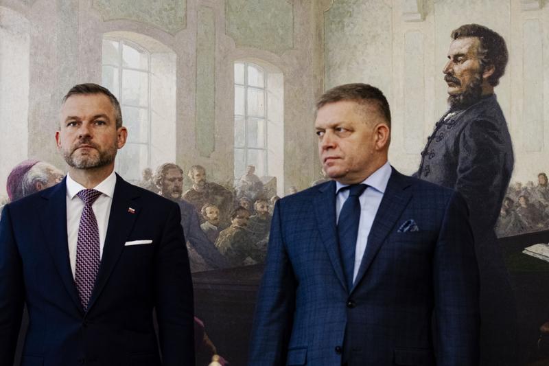 Peter Pellegrini (stânga) și premierul Robert Fico , Foto: MICHAL SMRČOK / News and Media / Profimedia