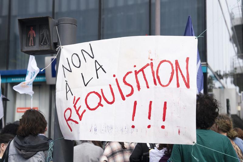 Protest al studenților, la Paris, împotriva rechiziţionării căminelor, Foto: Fiora Garenzi / AFP / Profimedia