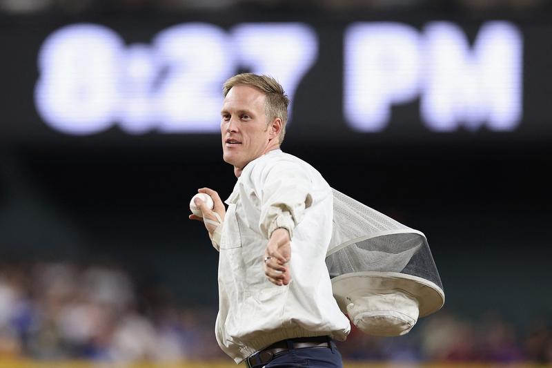 Apicultorul Matt Hilton, eroul unui meci de baseball, Foto: Christian Petersen / Getty images / Profimedia