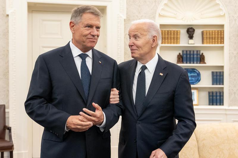 Klaus Iohannis și Joe Biden în Biroul Oval, Foto: Presidency.ro