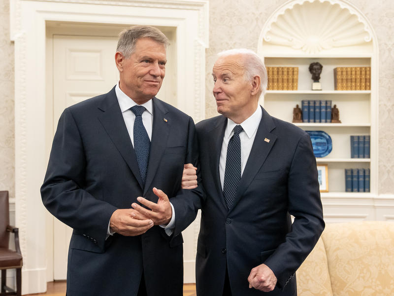 Klaus Iohannis și Joe Biden în Biroul Oval, Foto: Presidency.ro