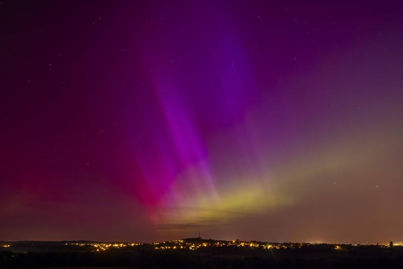 Aurora boreală, vizibilă în mai multe țări europene, printre care Germania, Franța, Marea Britanie și România, Foto: Sylvio Dittrich / imago stock&people / Profimedia