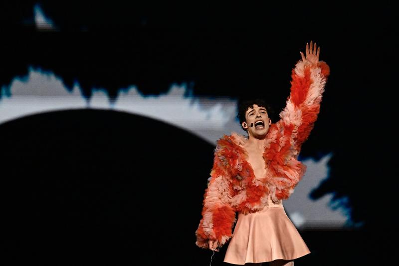 Cantaretul elvetian Nemo la Eurovision 2024, Foto: Tobias SCHWARZ / AFP / Profimedia