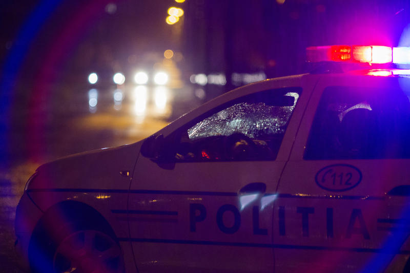 Politie cu girofar, Foto: Inquam Photos / Cornel Putan