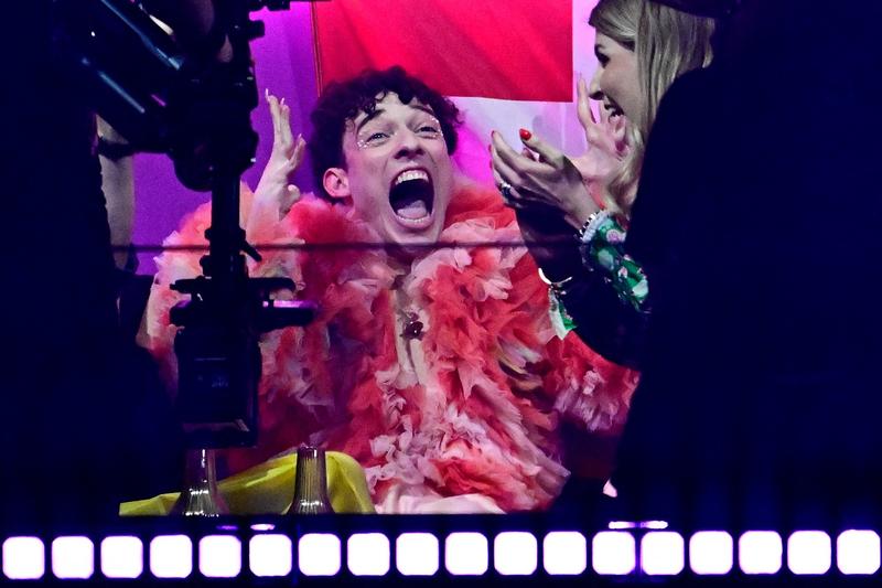 Nemo, in momentul aflarii vestii ca a castigat Eurovision, Foto: Tobias SCHWARZ / AFP / Profimedia