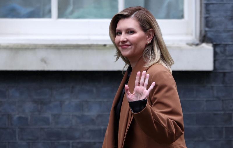 Prima Doamnă a Ucrainei, Olena Zelenska, sosește la Downing Street, în Londra, Marea Britanie, pe 29 februarie 2024., Foto: Tayfun Salci / Zuma Press / Profimedia