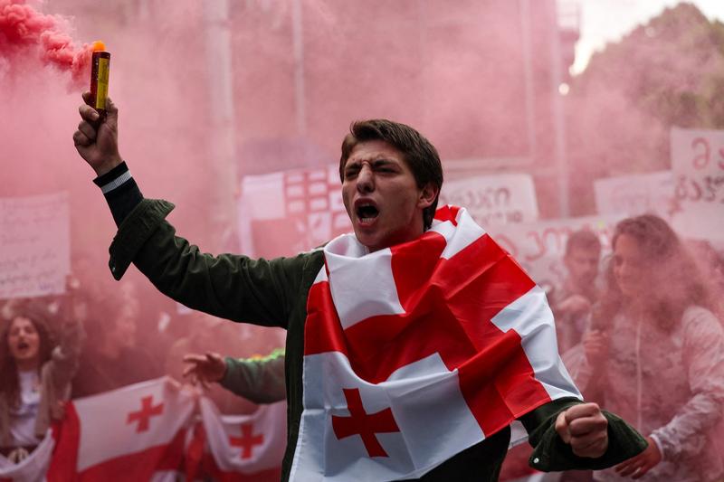 Proteste de amploare la Tbilisi, Foto: Giorgi ARJEVANIDZE / AFP / Profimedia