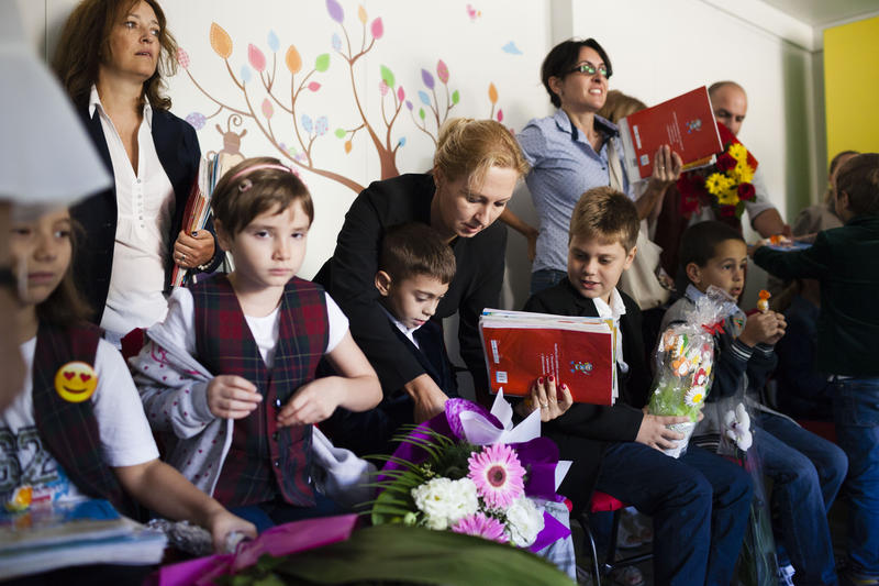 Elevi la școală, Foto: Inquam Photos / Cornel Putan