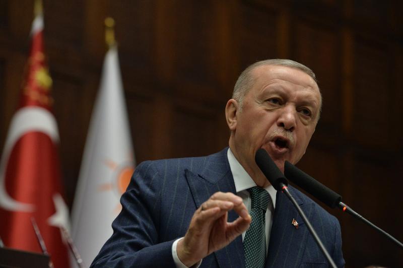 Recep Tayyip Erdogan, discurs în fața grupului parlamentar al AKP, în Marea Adunare Națională turcă, 15 mai 2024. , Foto: Depo Photos/ABACA / Abaca Press / Profimedia