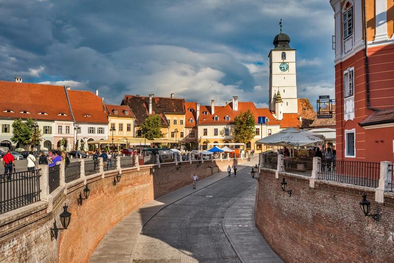 Imagine din Sibiu - Turnul Sfatului, Podul Minciunilor, Foto: Witold Skrypczak / Alamy / Alamy / Profimedia