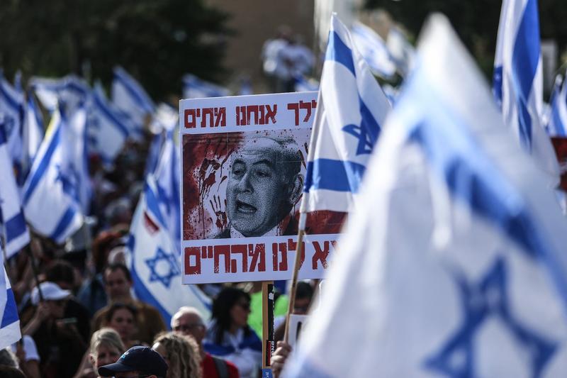 Protestatarii israelieni cer demisia premierului Benjamin Netanyahu, 20 mai 2024., Foto: AA/ABACA / Abaca Press / Profimedia