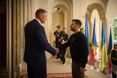 Klaus Iohannis și Volodimir Zelenski, Foto: ABACA / Abaca Press / Profimedia