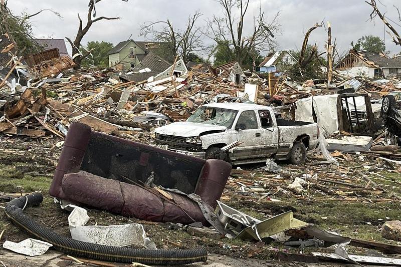 Orașul Greenfield din Iowa după o tornadă majoră, Foto: Hannah Fingerhut / AP / Profimedia
