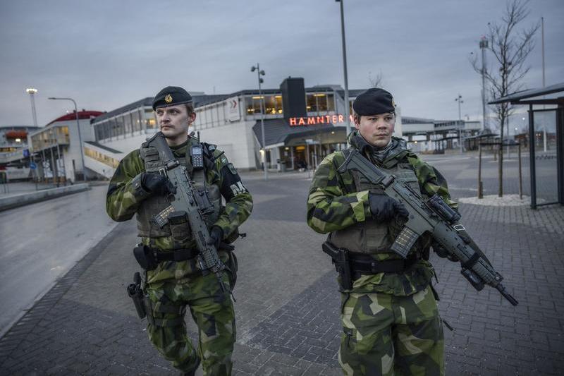 Militari suedezi în insula Gotland, Foto: Karl MELANDER / AFP / Profimedia