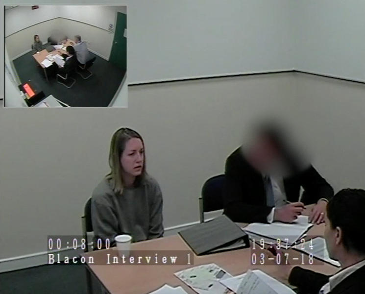 Lucy Letby in timpul unui interogatoriu, Foto: Cheshire Police/MEGA / The Mega Agency / Profimedia