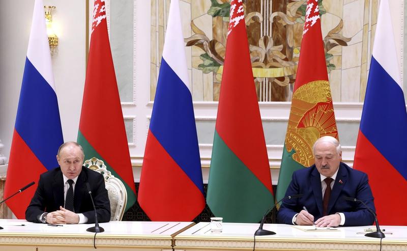 Vladimir Putin și Aleksandr Lukașenko, conferință comună de presă, Foto: Mikhail Metzel/Kremlin Pool / Zuma Press / Profimedia
