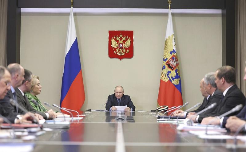 Ședință a Consiliului de Securitate din Rusia, Foto: Gavriil Grigorov/Kremlin Pool / Zuma Press / Profimedia