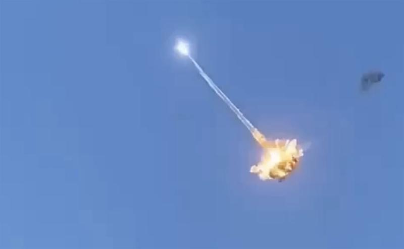 O rachetă SCALP EG (Storm Shadow), interceptată de apărarea antiaeriană rusă, pe 20 mai 2024. Atac cu rachete ucrainene în regiunea ocupată Luhansk, Foto: east2west news / WillWest News / Profimedia